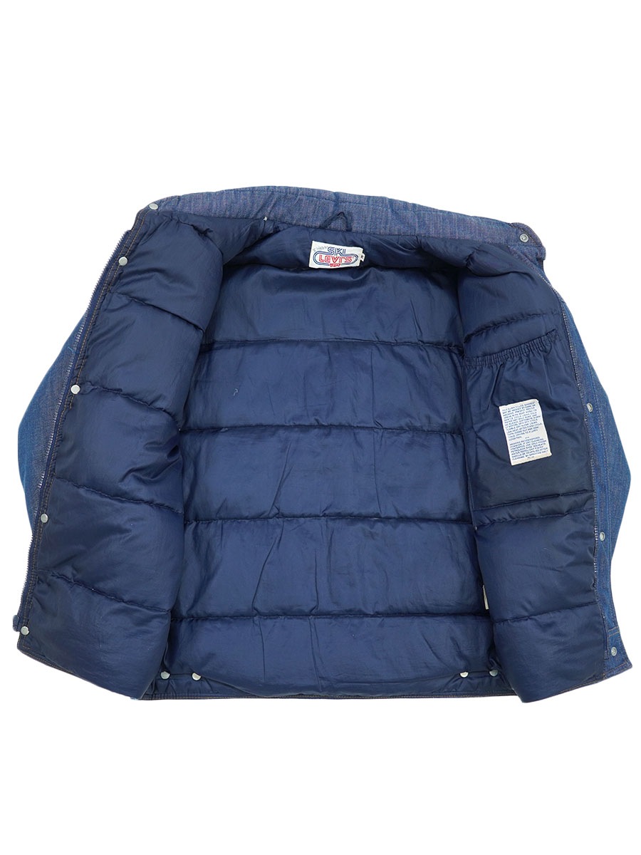 70's ヴィンテージ ski Levi’s デニムダウンJKT 70's SKI LEVI'S デニム×裏ナイロン ダウンジャケット 表記(M