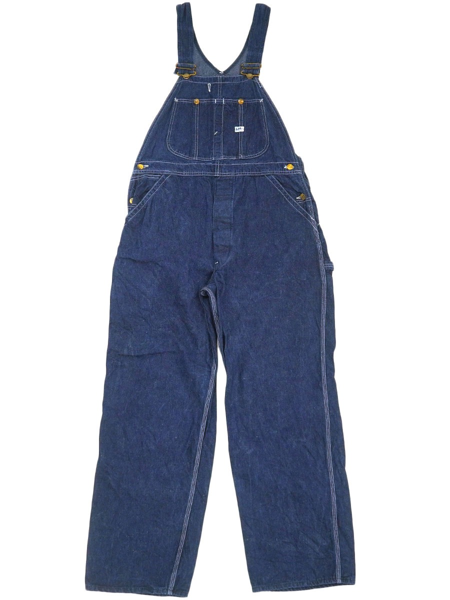 Lee 91-SB オーバーオール デニム 濃 Vintage 70s W37 LEE 91-SB JELT DENIMデニムオーバーオール 60〜70's LEE 91-SB JELT