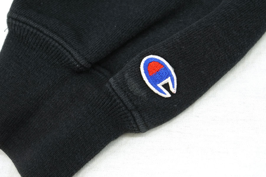 90s Championブラックスナップカーディガン リバースウィーブ 刺繍タグ 90's USA製 Champion Reverse Weave Snap Sweat Cardigan XL