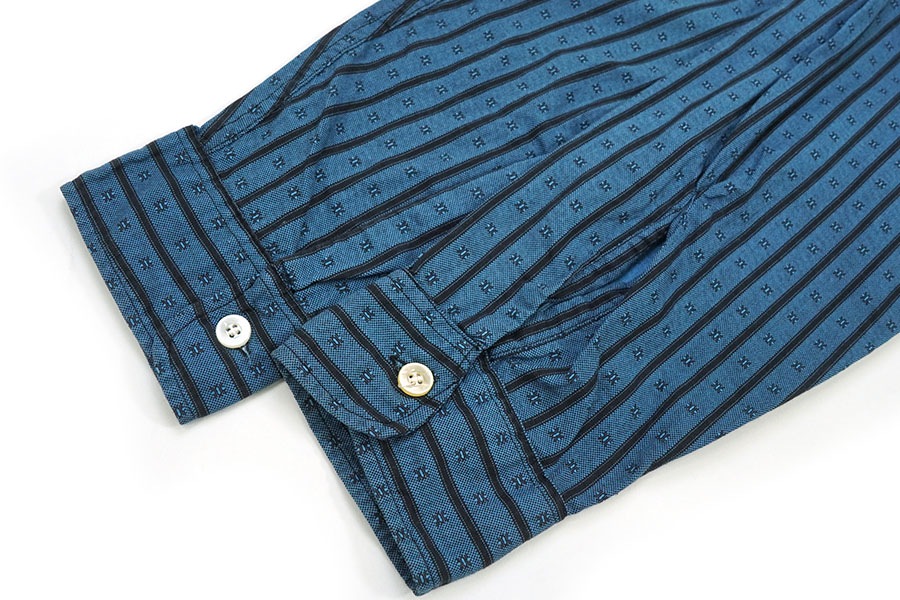 60's CREIGHTON ストライプ柄 ロングスリーブ ボタンダウンシャツ 表記(L)