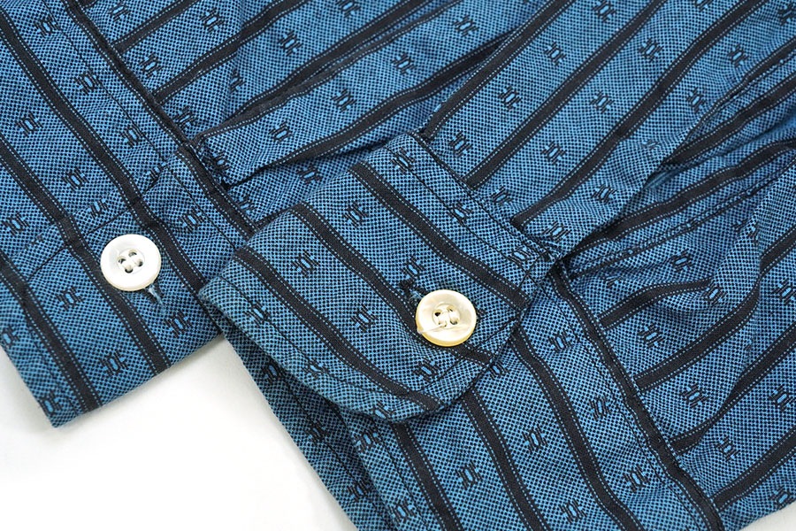 60's CREIGHTON ストライプ柄 ロングスリーブ ボタンダウンシャツ 表記(L)