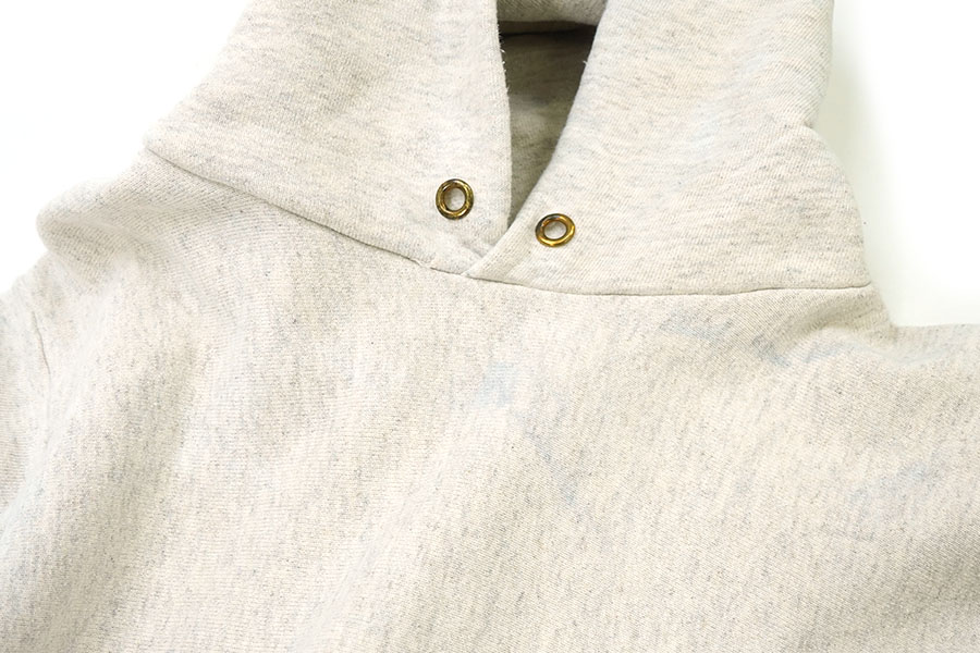 90's 刺繍タグ チャンピオン RWパーカ 無地 目無し オートミール 表記(L) USA製 内縫い
