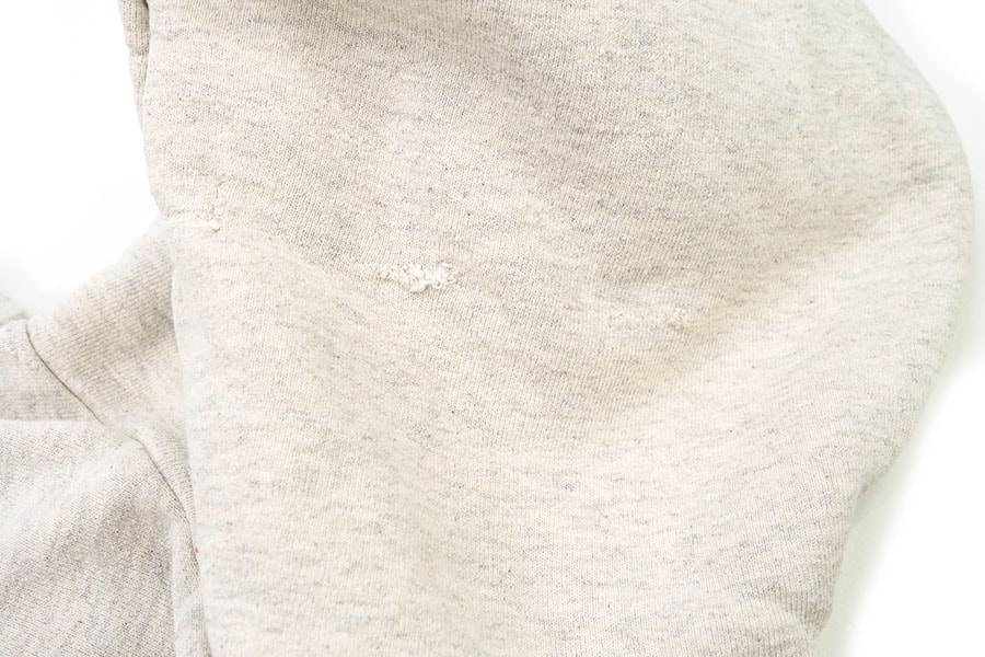 90's 刺繍タグ チャンピオン RWパーカ 無地 目無し オートミール 表記(L) USA製 内縫い