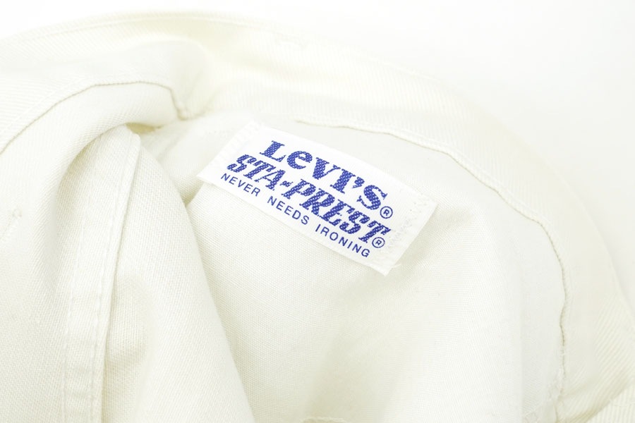 リーバイス　美品　レディース　パンツ　ホワイト　SF207 519 スタプレ 70's～ Levi's STA-PREST 519 スタプレパンツ 白 実寸(33x25位