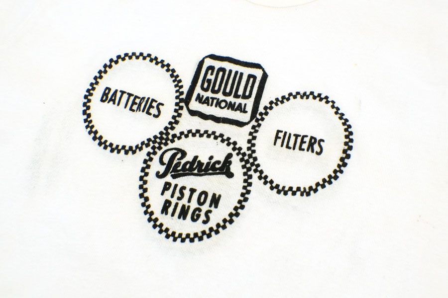 50's WRIGHTSWEAR ''GOULD NATIONAL / Pedrick'' T-shirt Size(L) DEAD STOCK