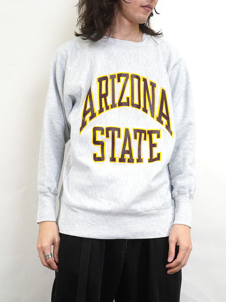 最先端 90's 刺繍タグ チャンピオンRW ''ARIZONA STATE'' 表記(L) USA製 ウエイトトレーニング