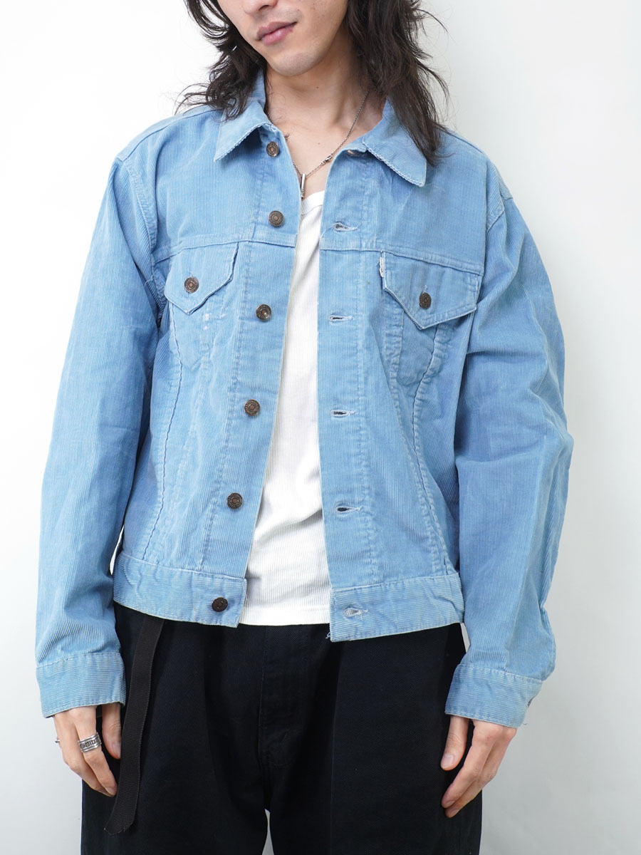 70's Levi's 70505 3rd型 コーデュロイJKT スカイブルー 表記(46