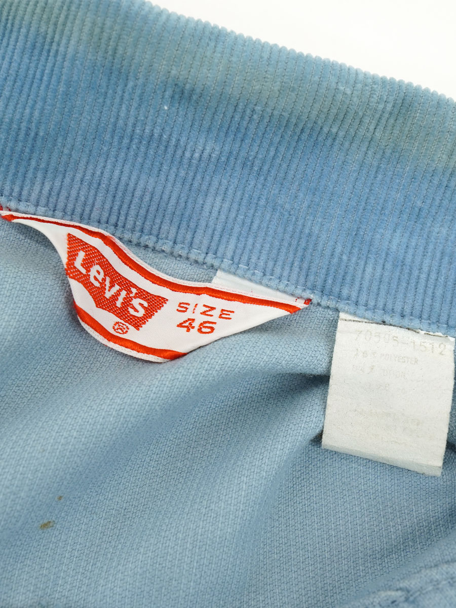 70's Levi's 70505 3rd型 コーデュロイJKT スカイブルー 表記(46