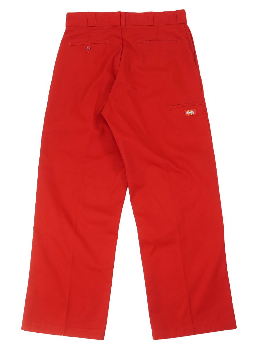 90'S DICKIES 85283 DOUBLE KNEE WORK PANTS RED (SIZE.W34 L32) MADE