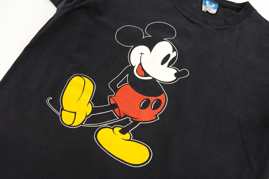 80'S DISNEY MICKEY MOUSE T SHIRT BLK (SIZE. MEDIUM) MADE IN USA
