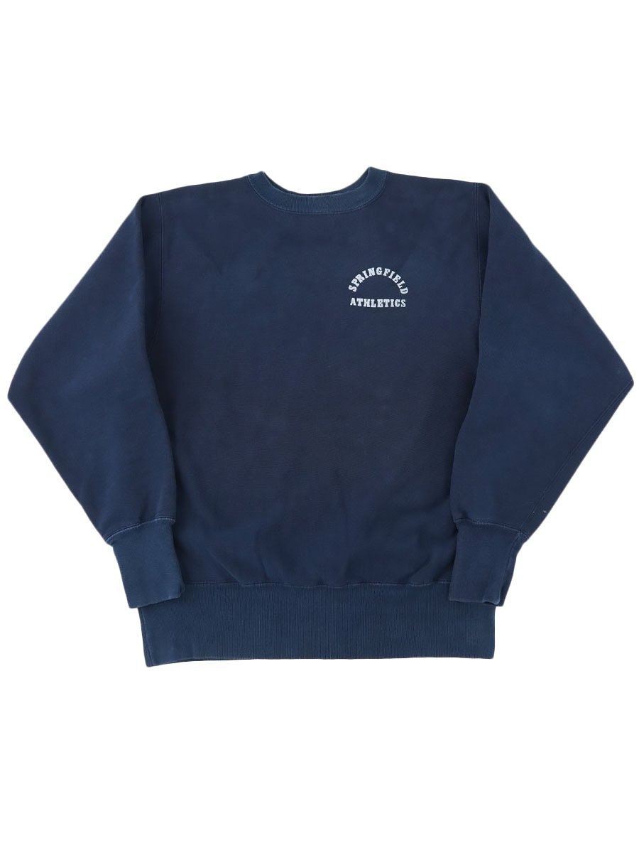 90's 刺繍タグ チャンピオンRW ''SPRING FIELD ATHLETICS'' 両面プリント 表記(L) USA製 リブ2トーン