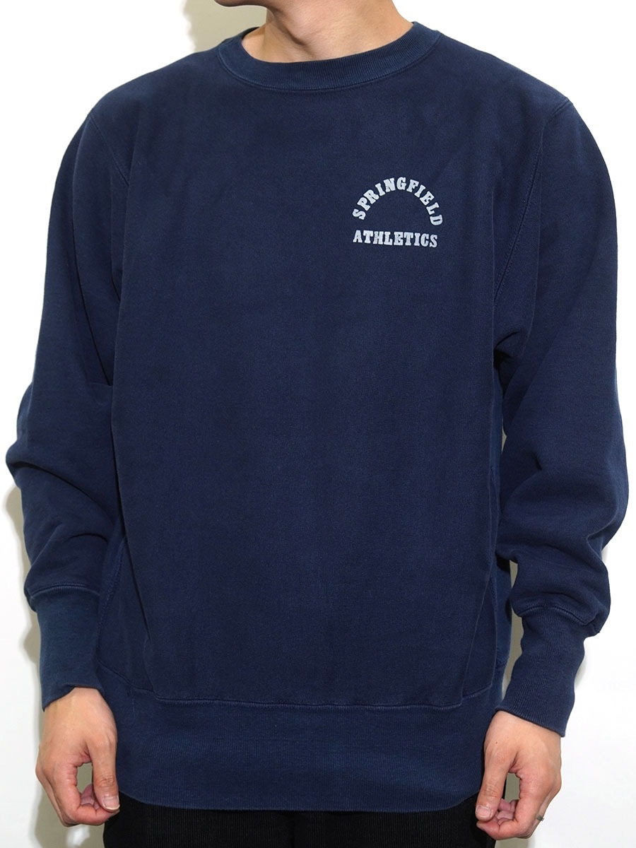90's 刺繍タグ チャンピオンRW ''SPRING FIELD ATHLETICS'' 両面プリント 表記(L) USA製 リブ2トーン