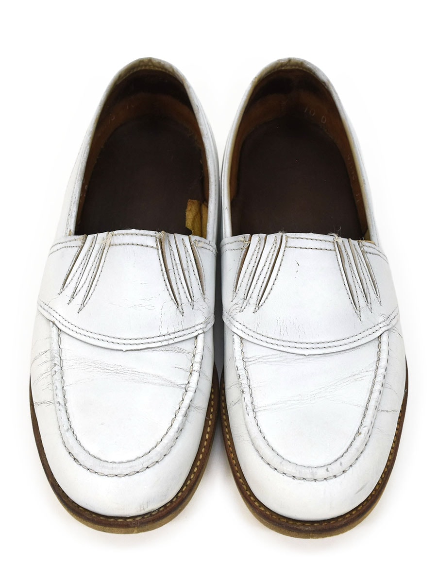 60's～ Knapp Shoes ロカビリー スリッポンレザーシューズ ホワイト 表記(10 D)