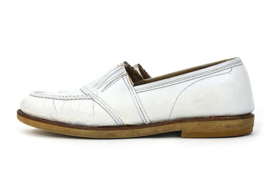 60's～ Knapp Shoes ロカビリー スリッポンレザーシューズ ホワイト 表記(10 D)