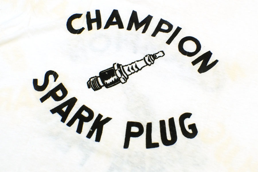 50's Healthknit ''CHAMPION SPARK PLUG'' T-shirt Size(M) DEAD STOCK