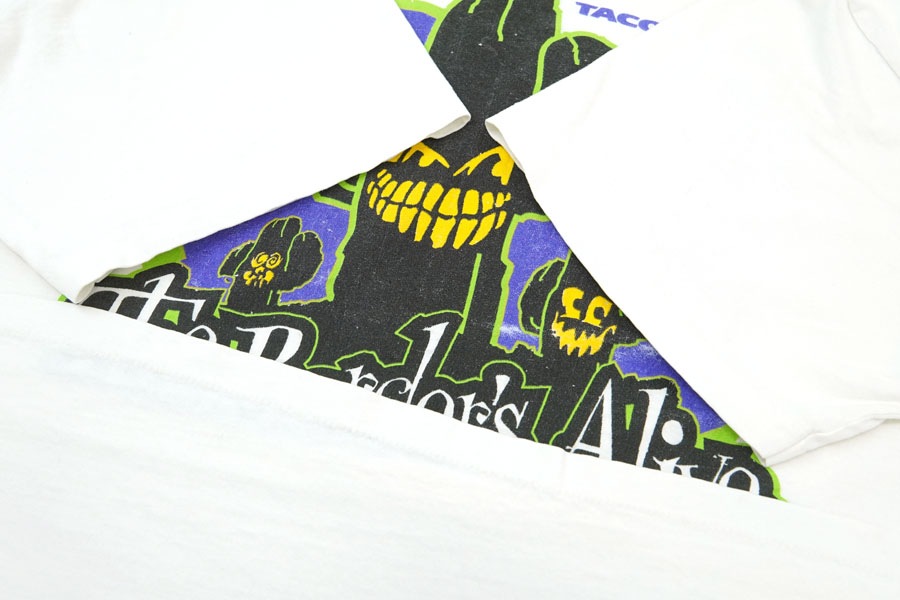 90'S ONEITA ''TACO BELL/THE BORDER'S ALIVE THIS HALLOWEEN!'' T SHIRT (SIZE.X LARGE)