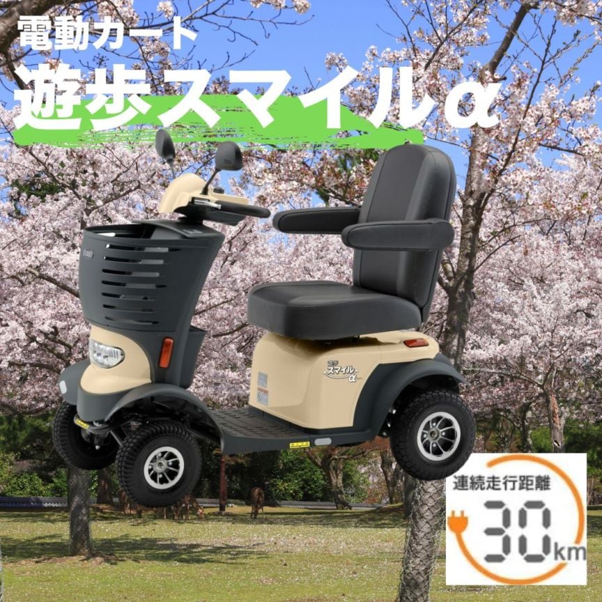 電動カート] Serio 遊歩スマイルアルファ ナチュラルベージュ 00020
