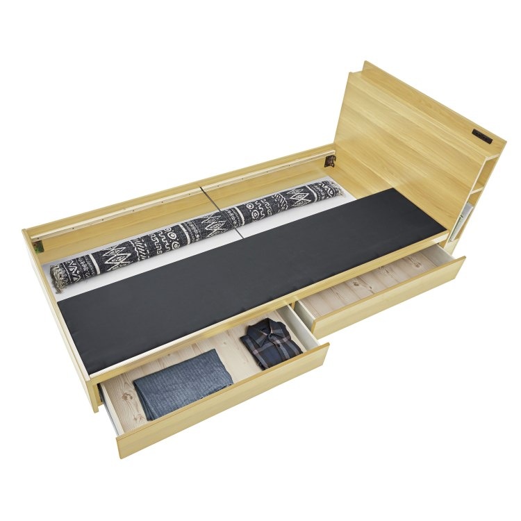 �����Ф��դ��٥åɡ���ë AZUMAYA W99��D207��H75��SH24cm �緿M ��Ω �ǥ�����ե��˥��㡼 ����ƥꥢ �ȶ�