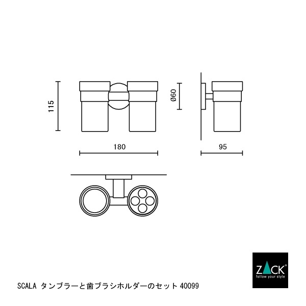 ZACK 40099 SCALA ɥZACKǥΥ֥顼Ȼ֥饷ۥΥå դ DIY MP [߸ͭ]