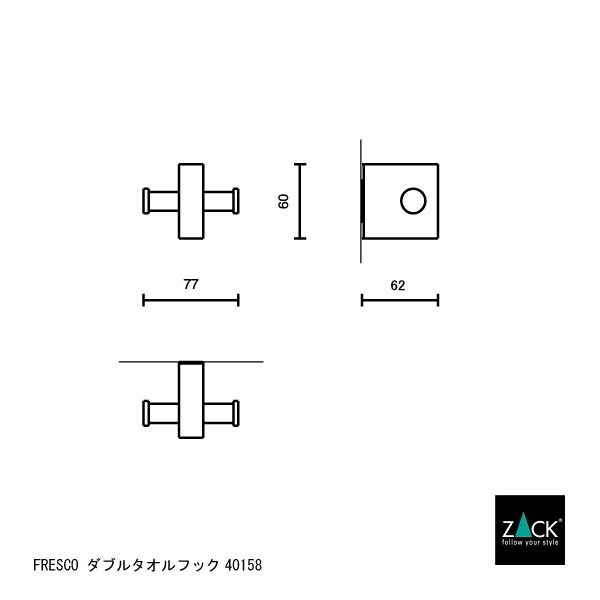 [����] ZACK 40158 FRESCO �ɥ���ZACK���������ǥ�����Υ��֥륿����եå� ���դ������� DIY