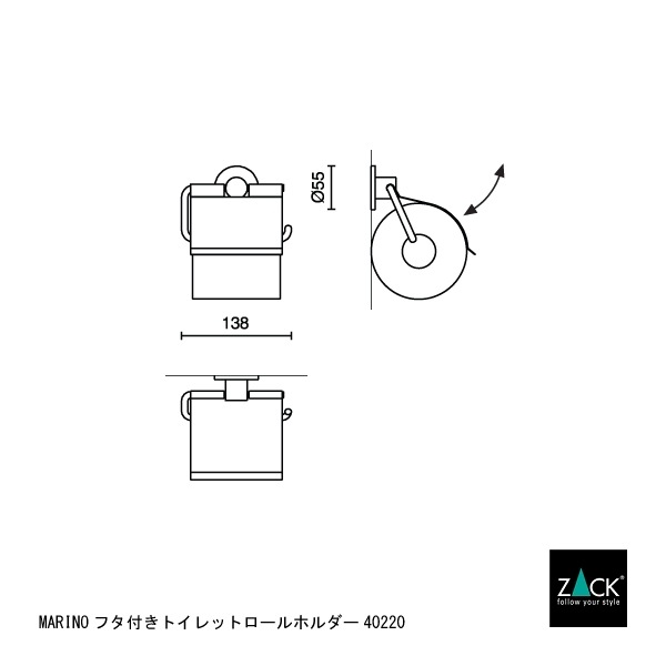 [����] ZACK 40220 MARINO �ɥ���ZACK���������ǥ�����Υե��դ��ȥ���åȥ�����ۥ����