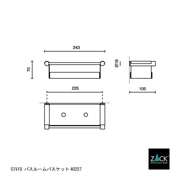 [] ZACK 40257 CIVIO ɥZACKǥΥХ롼Хå