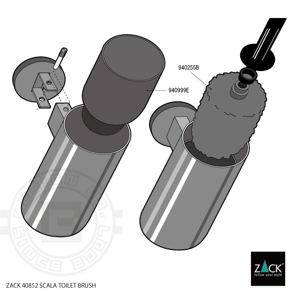 ZACK 40852 SCALA �ɥ���ZACK���������ǥ�����Υȥ���֥饷 �ޥåȥ֥�å� [�߸�ͭ��]