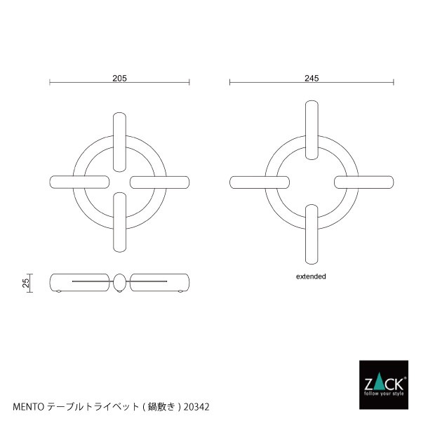 ZACK 20342 MENTO �ɥ���ZACK���������ǥ�����Υơ��֥�ȥ饤�٥å�(���ߤ�) HL [�߸�ͭ��]
