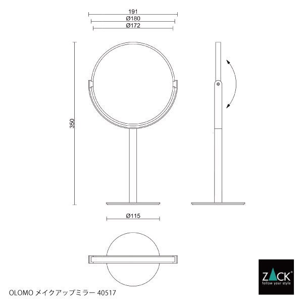 ZACK 40517 OLMO �ɥ���ZACK���������ǥ�����Υᥤ�����åץߥ顼 �ޥåȥ֥�å� [�߸�ͭ��]