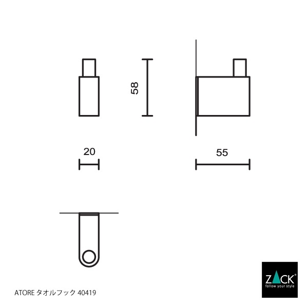 ZACK 40419 ATORE �ɥ���ZACK���������ǥ�����Υ�����եå� ���դ������� DIY HL [�߸�ͭ��]