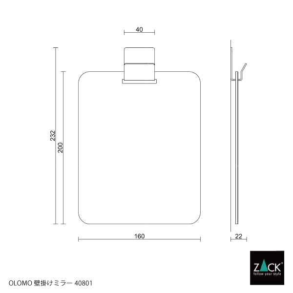 ZACK 40801 POTES �ɥ���ZACK���������ǥ�������ɳݤ��ߥ顼(�޻ߤ�) HL [�����]