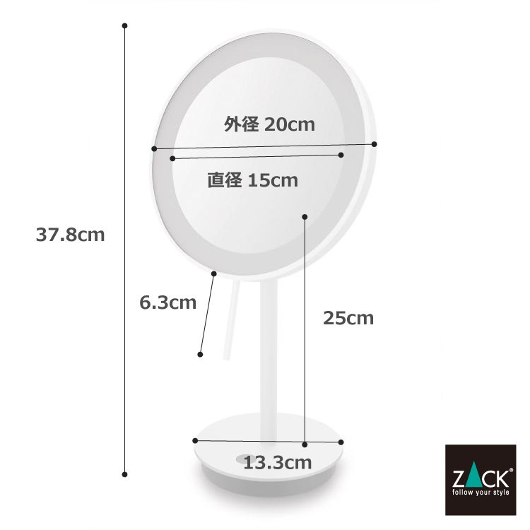 ZACK 40139 ALONA �ɥ���ZACK���������ǥ������LED �ᥤ�����åץߥ顼(X5��) �ۥ磻�Ȼž夲 [�߸�ͭ��]