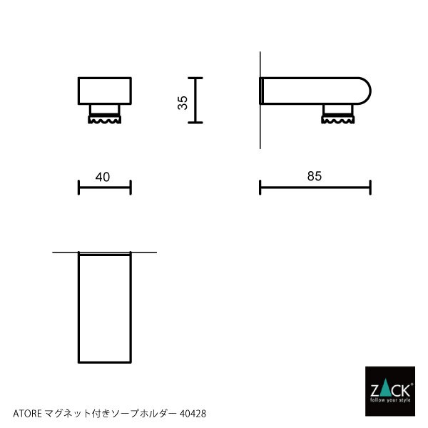 ZACK 40428 ATORE �ɥ���ZACK���������ǥ�����Υޥ��ͥå��դ������ץۥ���� ���դ������� DIY HL  [�߸�ͭ��]