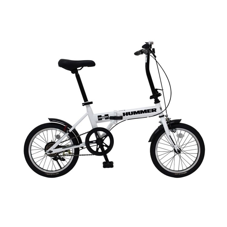 ハマー　自転車 折畳み自転車] HUMMER ハマー ノーパンク16インチ折畳自転車WH