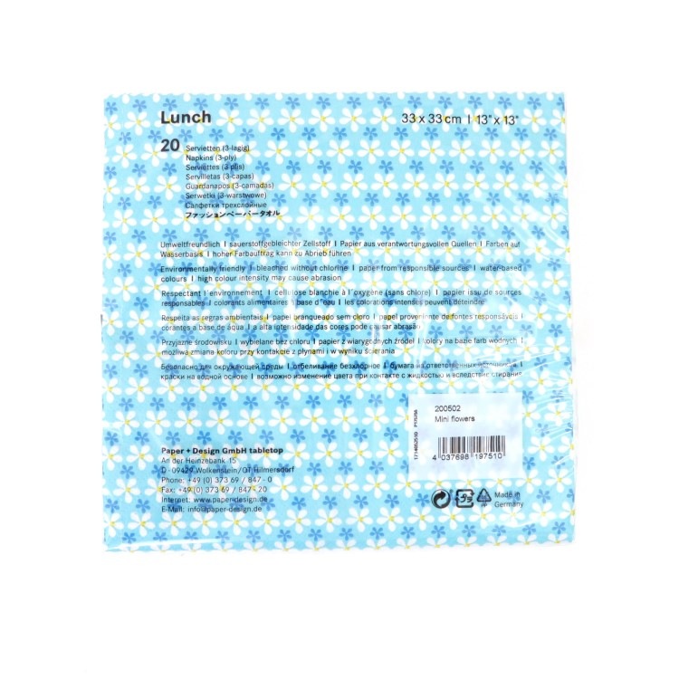 �����ʥץ���(20����)33��33cm PAPER+DESIGN ������ ���� �֥롼 PD200502