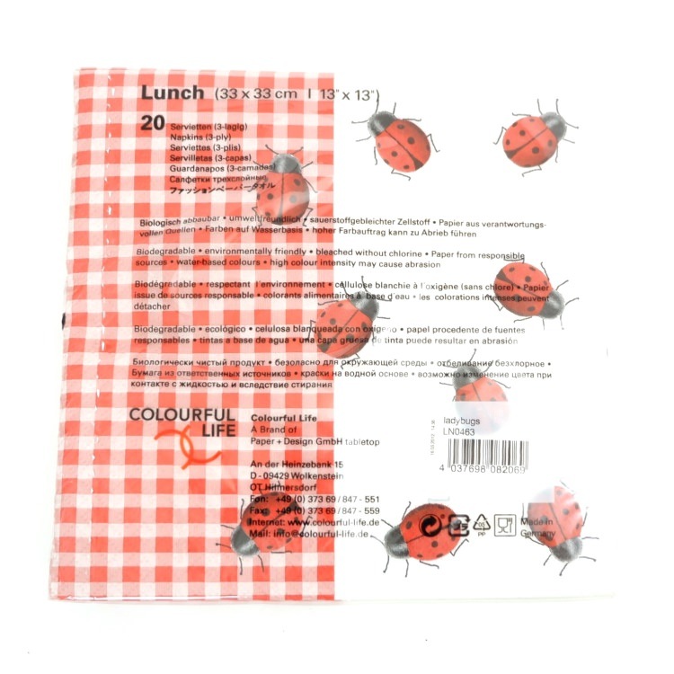 �����ʥץ���(20����)33��33cm PAPER+DESIGN �Ƥ�Ȥ��� �����å� ��åɡߥۥ磻�� LN0463 [�߸�ͭ��]
