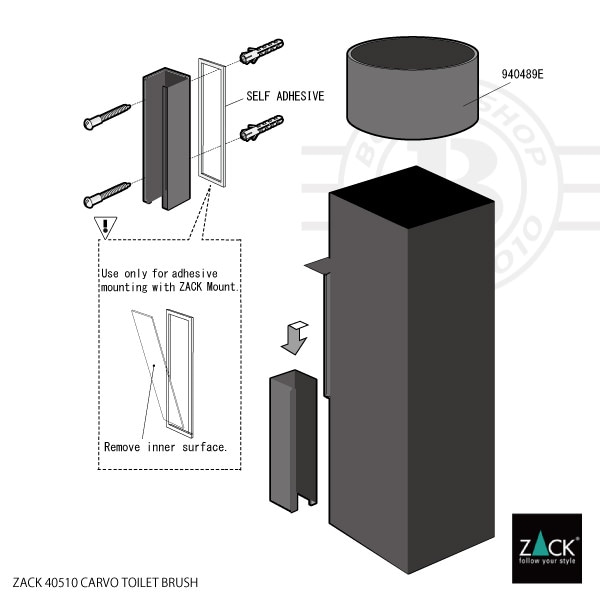 ZACK 40510 CARVO �ɥ���ZACK���������ǥ�����Υȥ���֥饷 �ޥåȥ֥�å� ���դ������� DIY [�߸�ͭ��]