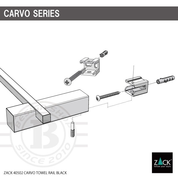 ZACK 40502 CARVO �ɥ���ZACK���������ǥ�����Υ�����졼�� �ޥåȥ֥�å�65.8cm ���դ������� DIY [�߸�ͭ��]