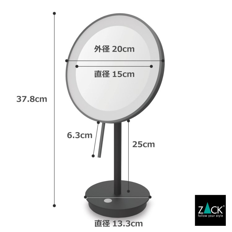 ZACK 40142 ALONA  �ɥ���ZACK���������ǥ������LED �ᥤ�����åץߥ顼(X5��) �ޥåȥ֥�å��ž夲 [�߸�ͭ��]