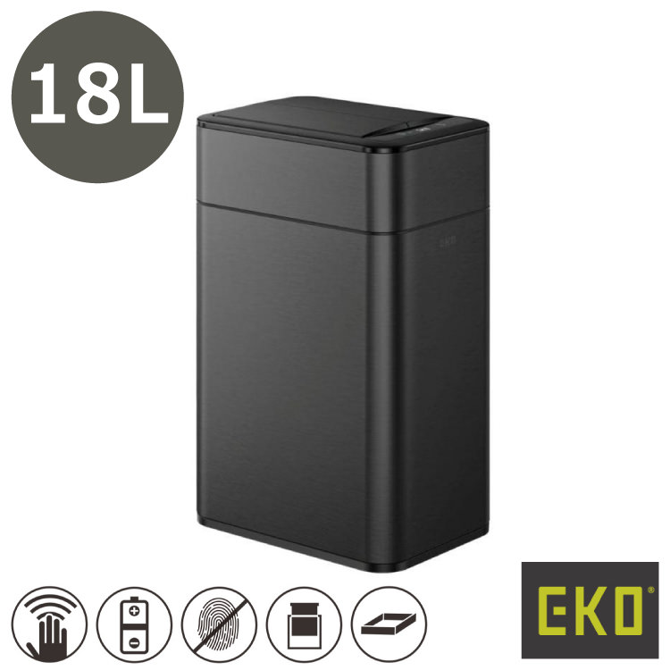 EKO(������������) �ե���ȥ�ץ� ���󥵡��ӥ�18L�å���Ȣ 2��Ÿ��(�֥�å�/����С�) ���󥵡������� ���ƥ�쥹 ���� �ߥ� EK9577-18L