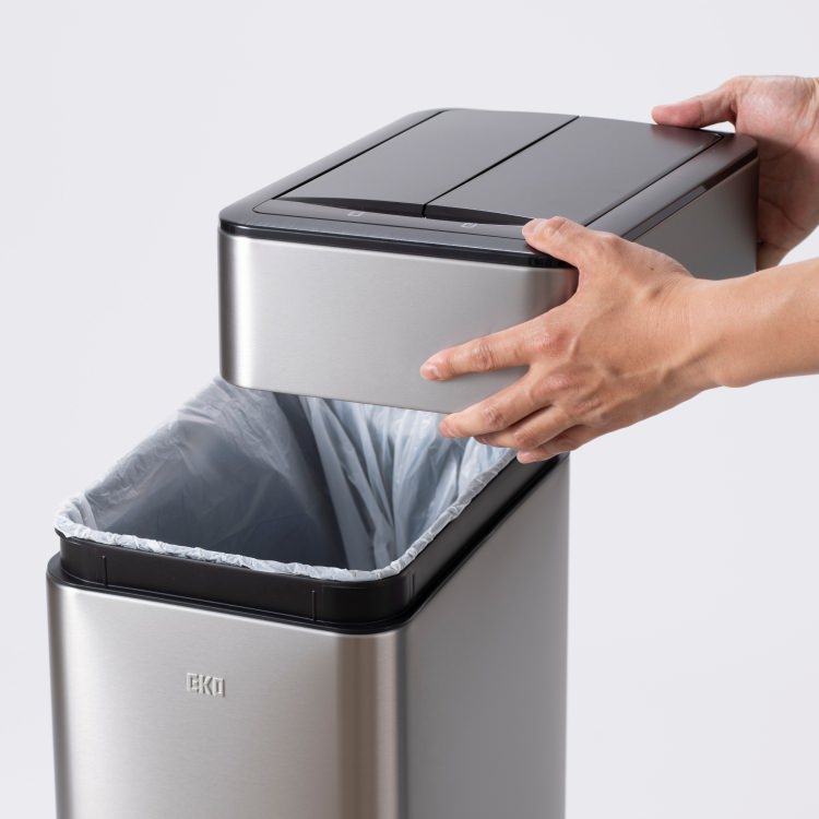 EKO(������������) �ե���ȥ�ץ� ���󥵡��ӥ�18L�å���Ȣ 2��Ÿ��(�֥�å�/����С�) ���󥵡������� ���ƥ�쥹 ���� �ߥ� EK9577-18L