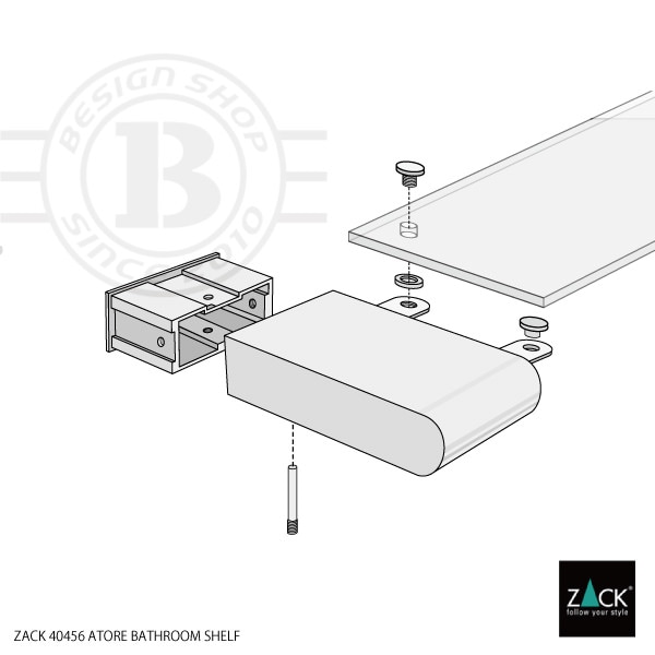 ZACK 40456 ATORE �ɥ���ZACK���������ǥ�����ΥХ��롼�ॷ����� ���դ������� DIY MP [�߸�ͭ��]