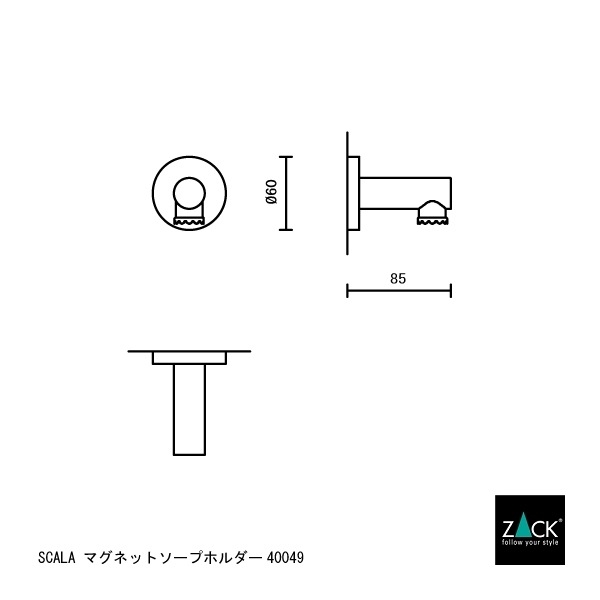 ZACK 40049 SCALA �ɥ���ZACK���������ǥ�����Υޥ��ͥåȥ����ץۥ���� ���դ������� DIY MP [�߸�ͭ��]