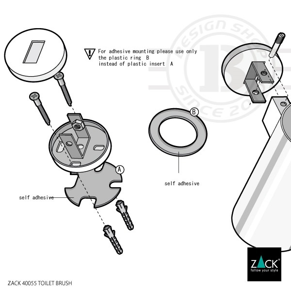 ZACK 40055 SCALA �ɥ���ZACK���������ǥ�����Υȥ���֥饷 ���դ������� DIY MP [�߸�ͭ��]