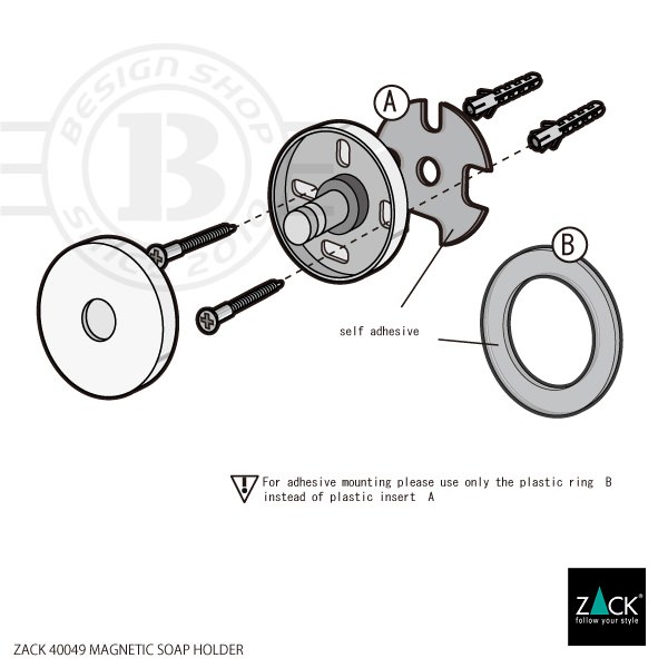 ZACK 40049 SCALA �ɥ���ZACK���������ǥ�����Υޥ��ͥåȥ����ץۥ���� ���դ������� DIY MP [�߸�ͭ��]
