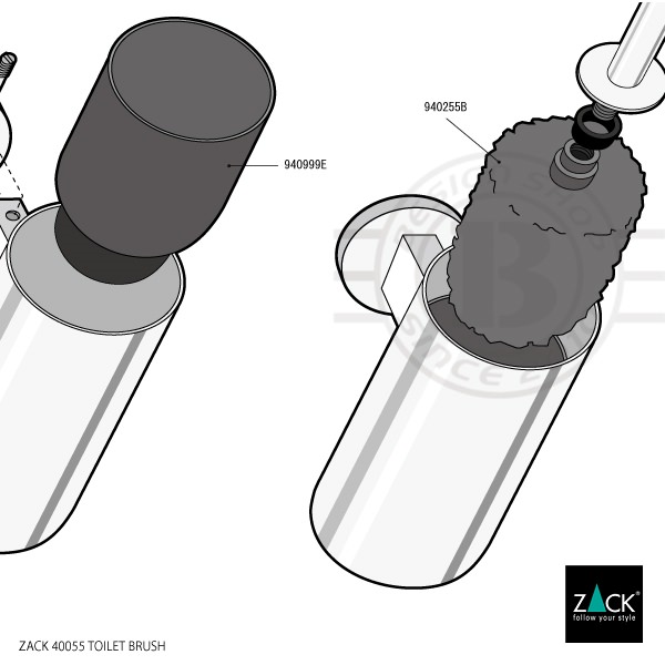 ZACK 40055 SCALA �ɥ���ZACK���������ǥ�����Υȥ���֥饷 ���դ������� DIY MP [�߸�ͭ��]