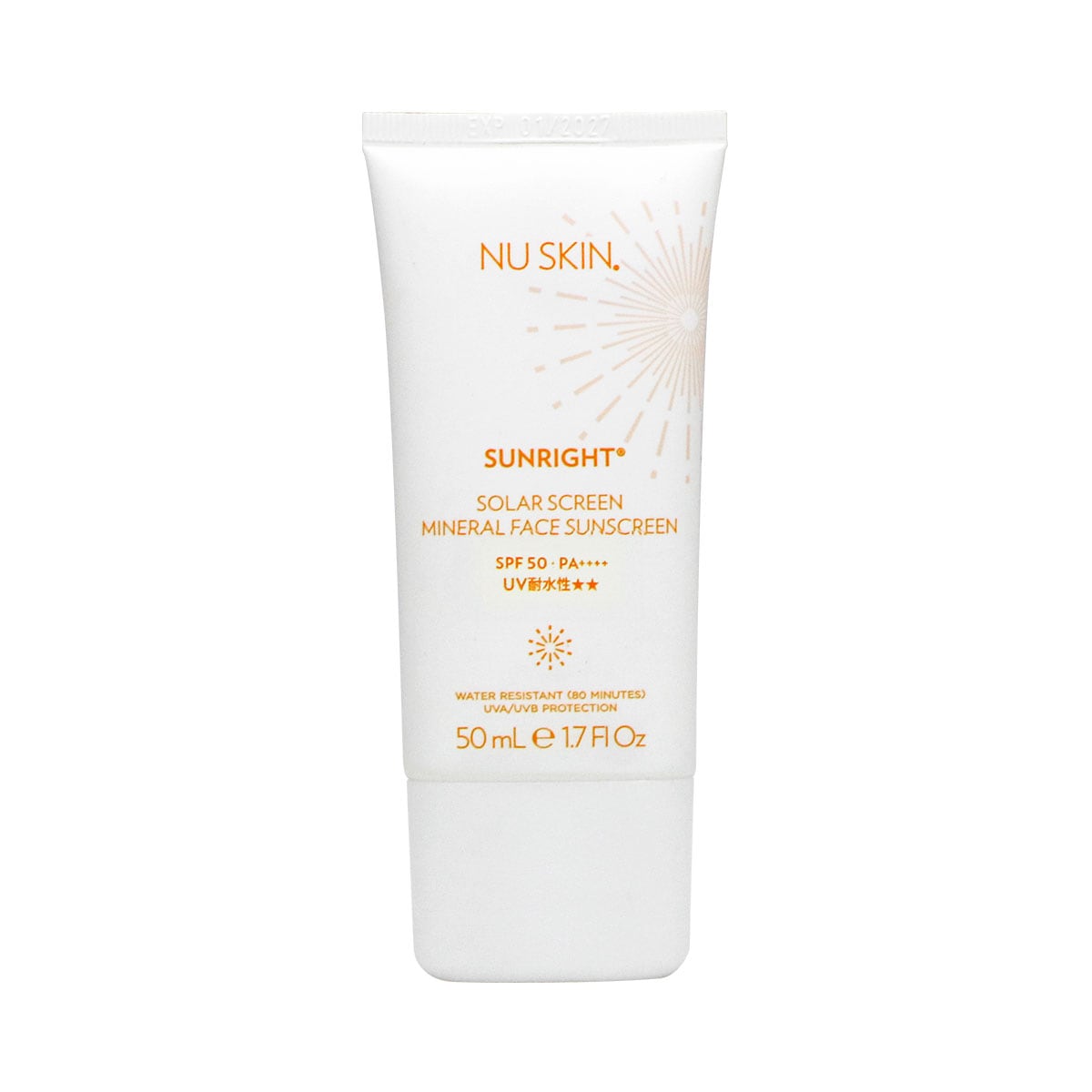 ニュースキン サンライト ソーラー スクリーン ミネラル フェイス サンスクリーン SPF50・PA++++・UV耐水性★★ ※期限2027年1月