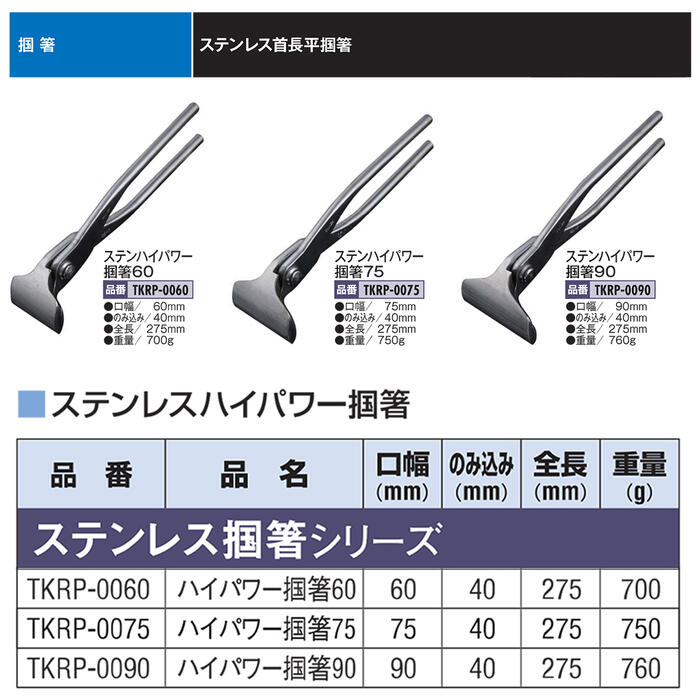 盛光 ステンレス製MRハイパワー掴箸 強力型タイプ TKRP | つかみばし