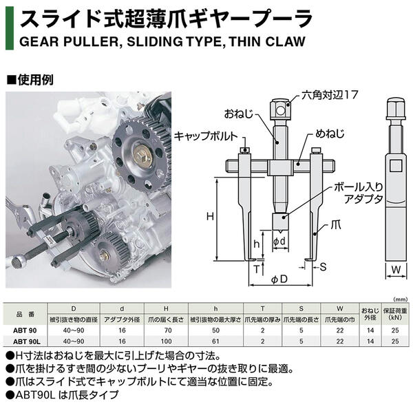 クッコ 自動求心ギヤプーラー 力増幅 2本アーム 最大径150mm 深さ150mm