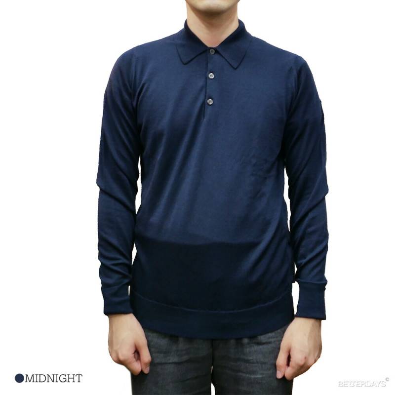 【1/1からSALE対象予定商品】長袖ポロシャツ ジョンスメドレー ニットポロシャツ 30G EASY FIT DORSET JOHN SMEDLEY